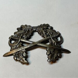 West German Bundeswehr Army Military Visor Beret Cap Wreath Cockade